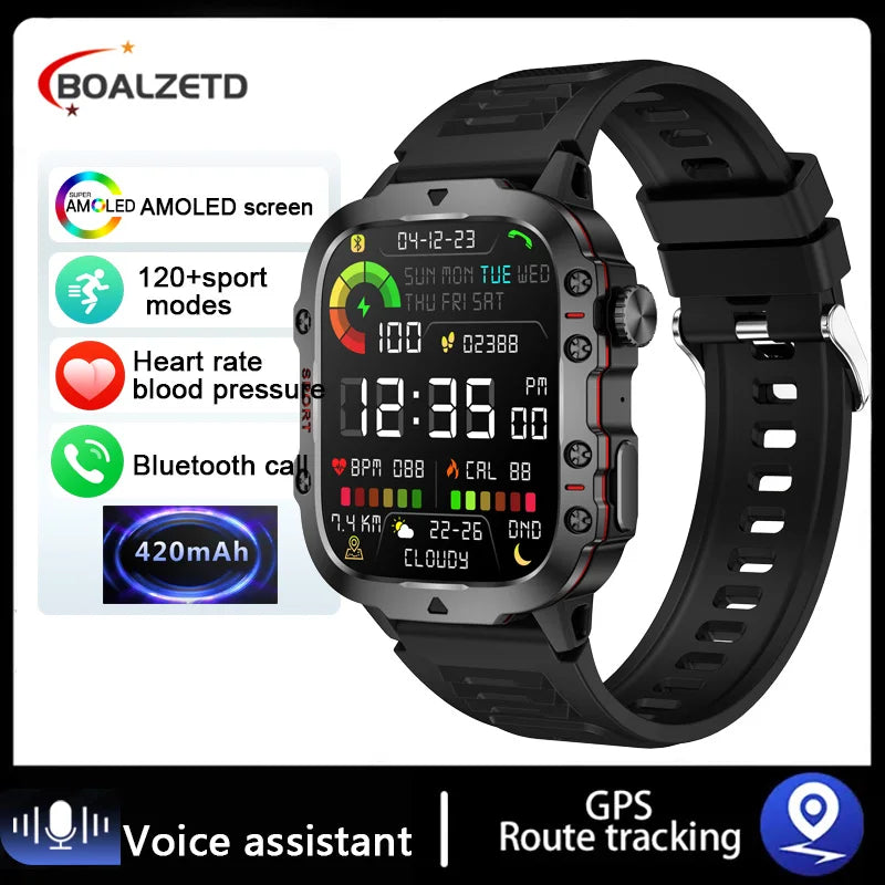 "Smart Watch for Men - IP68 Waterproof Fitness Tracker with BT Call"