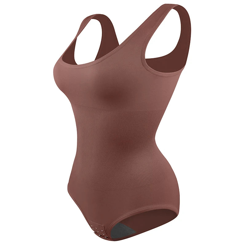 Bodysuit Women Shapewear Tummy Control Butt Lifter Body Shaper Smooth Invisible Under Dress Slimming Underwear Low Neck Jumpsuit