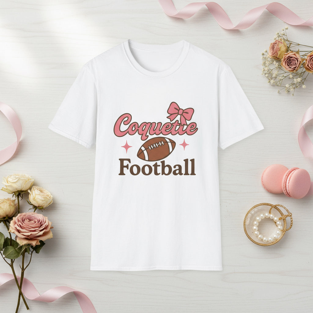 Cute Coquette Football T-Shirt